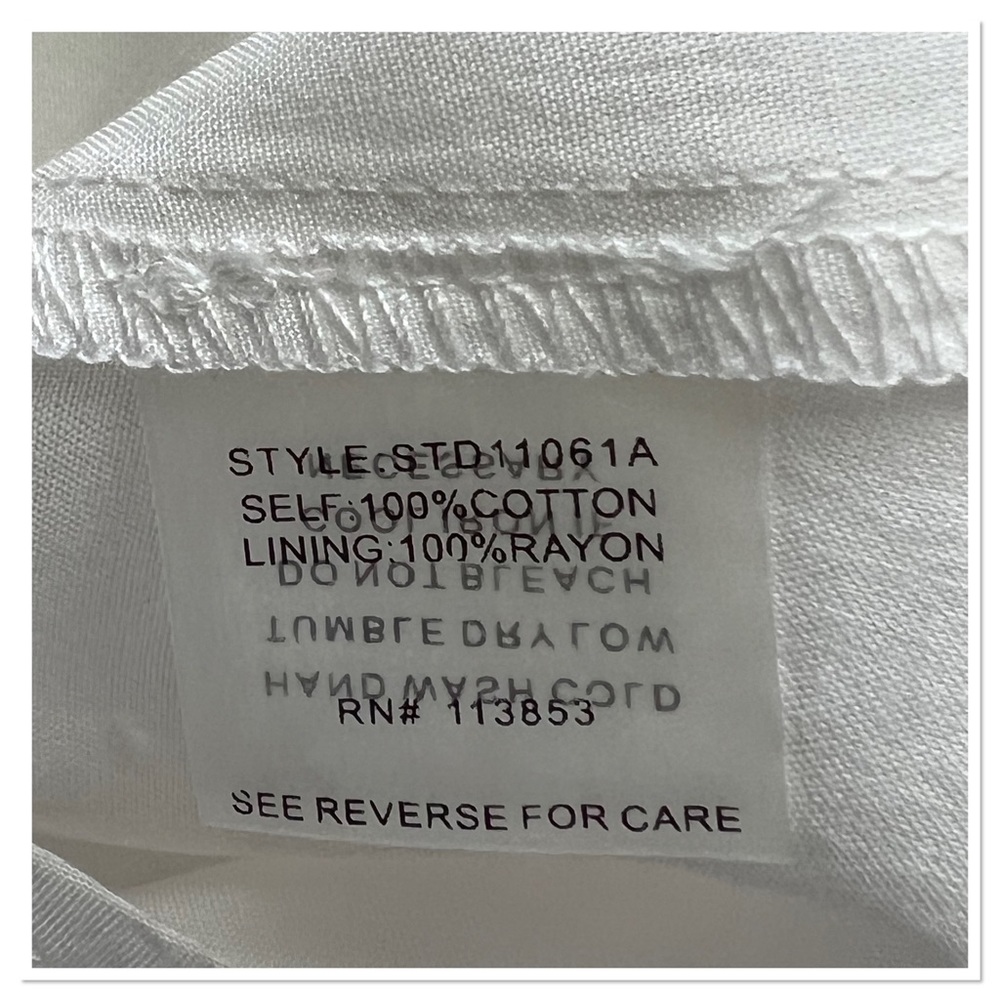 Sugar + Lips 2 Show Stopper White & Purple Embroidery Trimmed Dress Sz S NWT - Picture 10 of 12